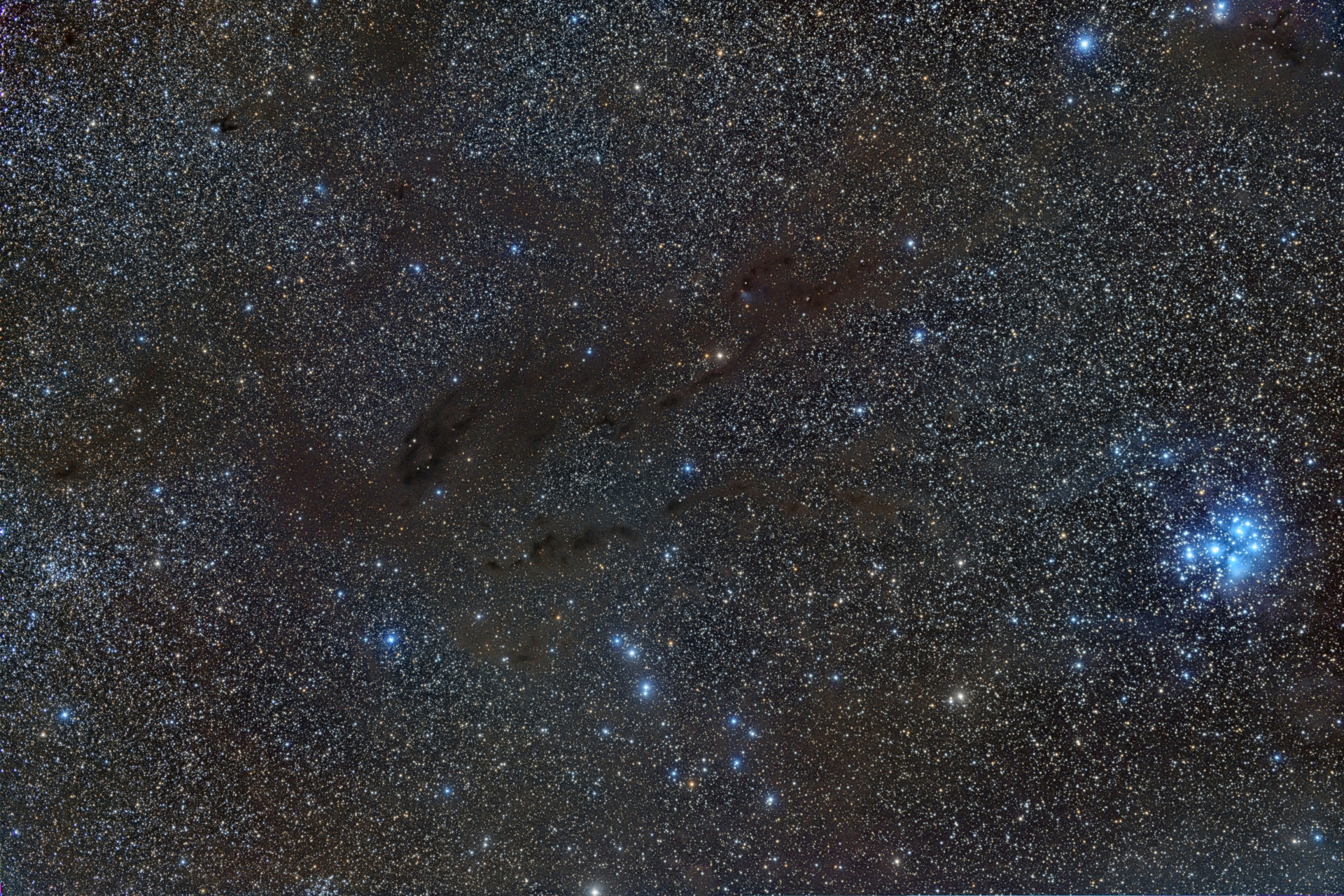 Taurus Dunkelwolke bis Plejaden